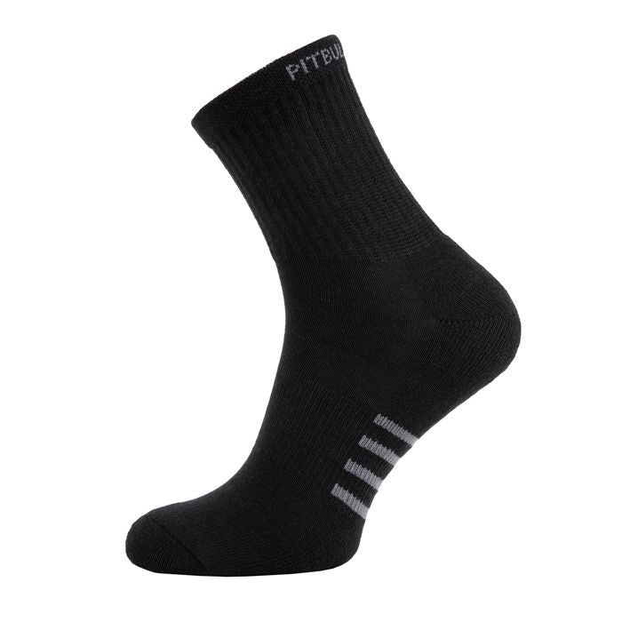 Dünne Socken mit hohen Knöcheln, 3er-Pack Schwarz