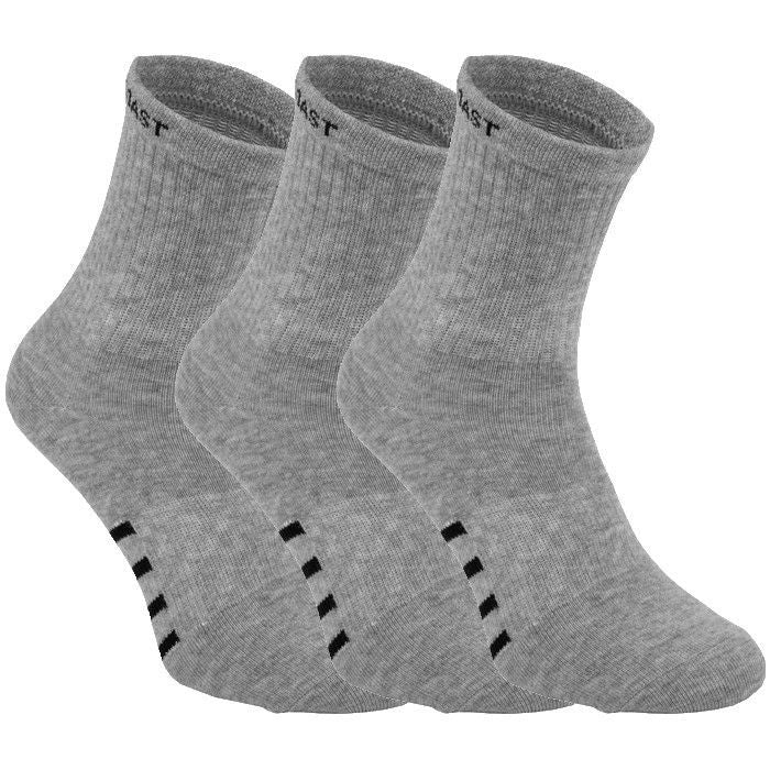 Dünne Socken mit hohem Knöchel 3er-Pack Grau