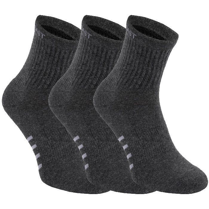 Hohe Knöchelsocken 3er-Pack Anthrazit