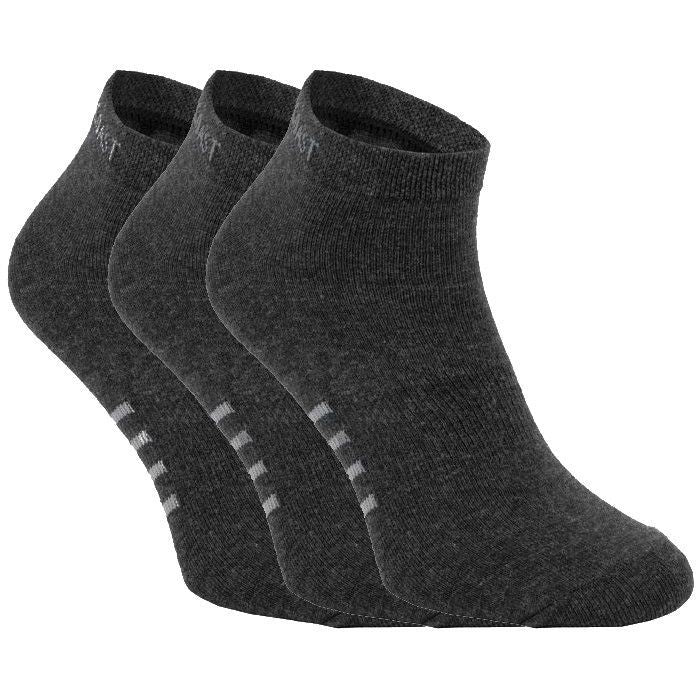 Niedrige Knöchelsocken 3er-Pack Anthrazit