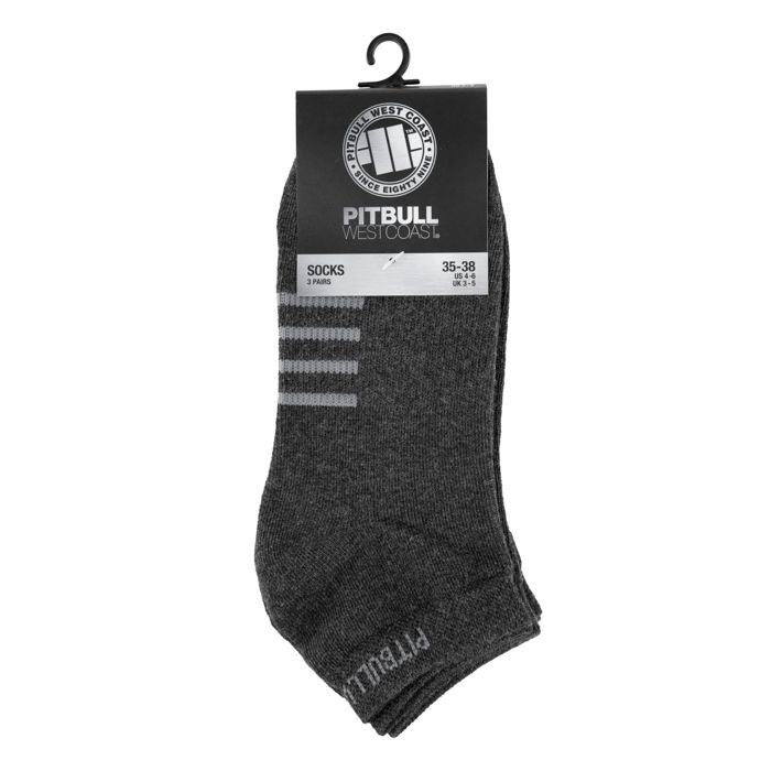 Niedrige Knöchelsocken 3er-Pack Anthrazit