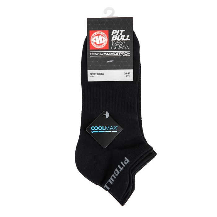 Socken Lowcut PitbullSports 2 Paar Schwarz