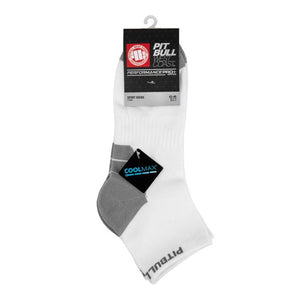 Socken Quarter PitbullSports 2 Paar Weiß/Grau