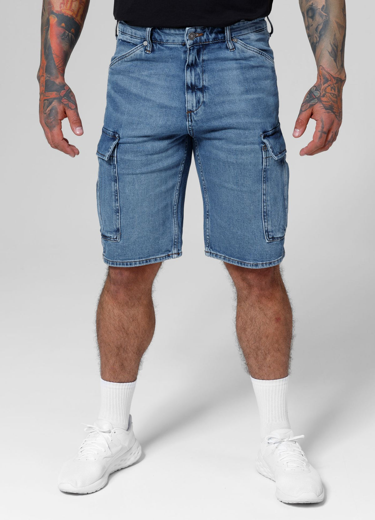 DEERHORN Cargo-Jeansshorts in klassischer Waschung