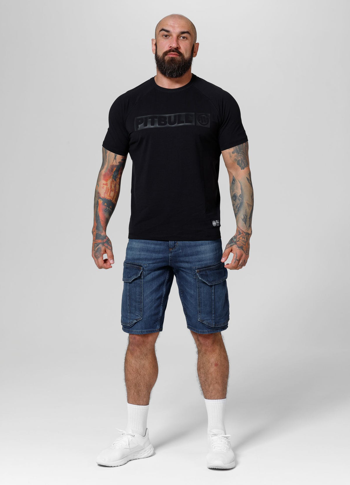 LONGSPUR Cargo-Jeansshorts in Marineblau