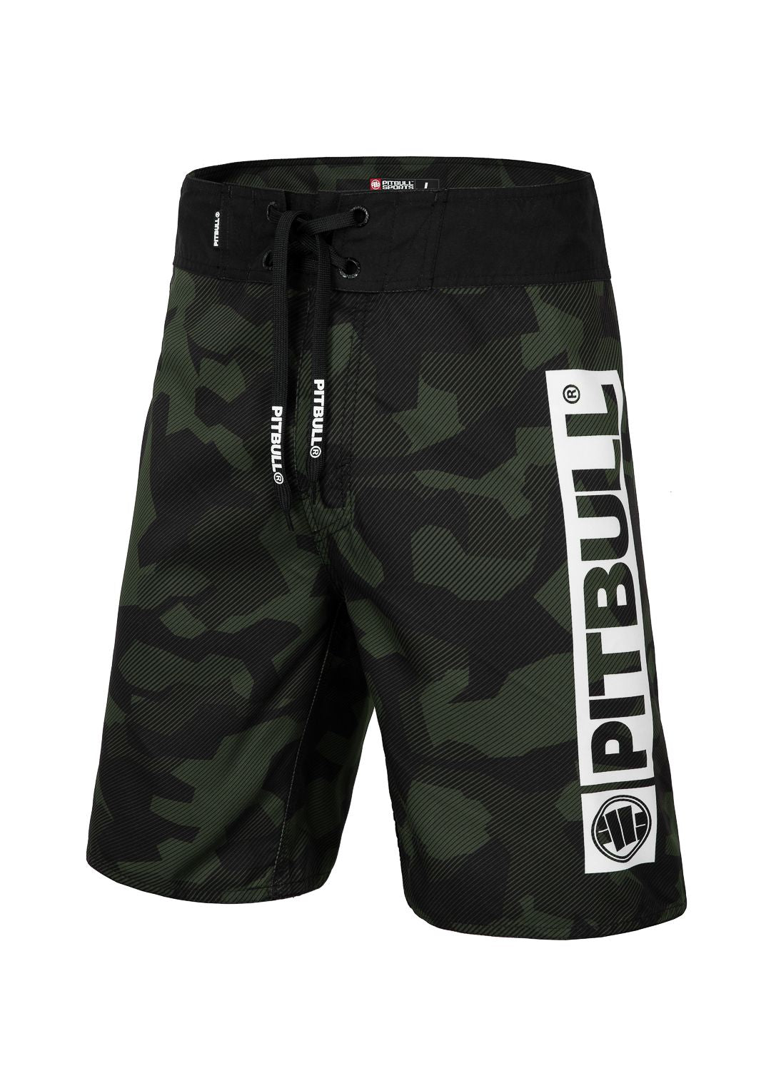 Boardshorts HILLTOP Schwarz/Oliv