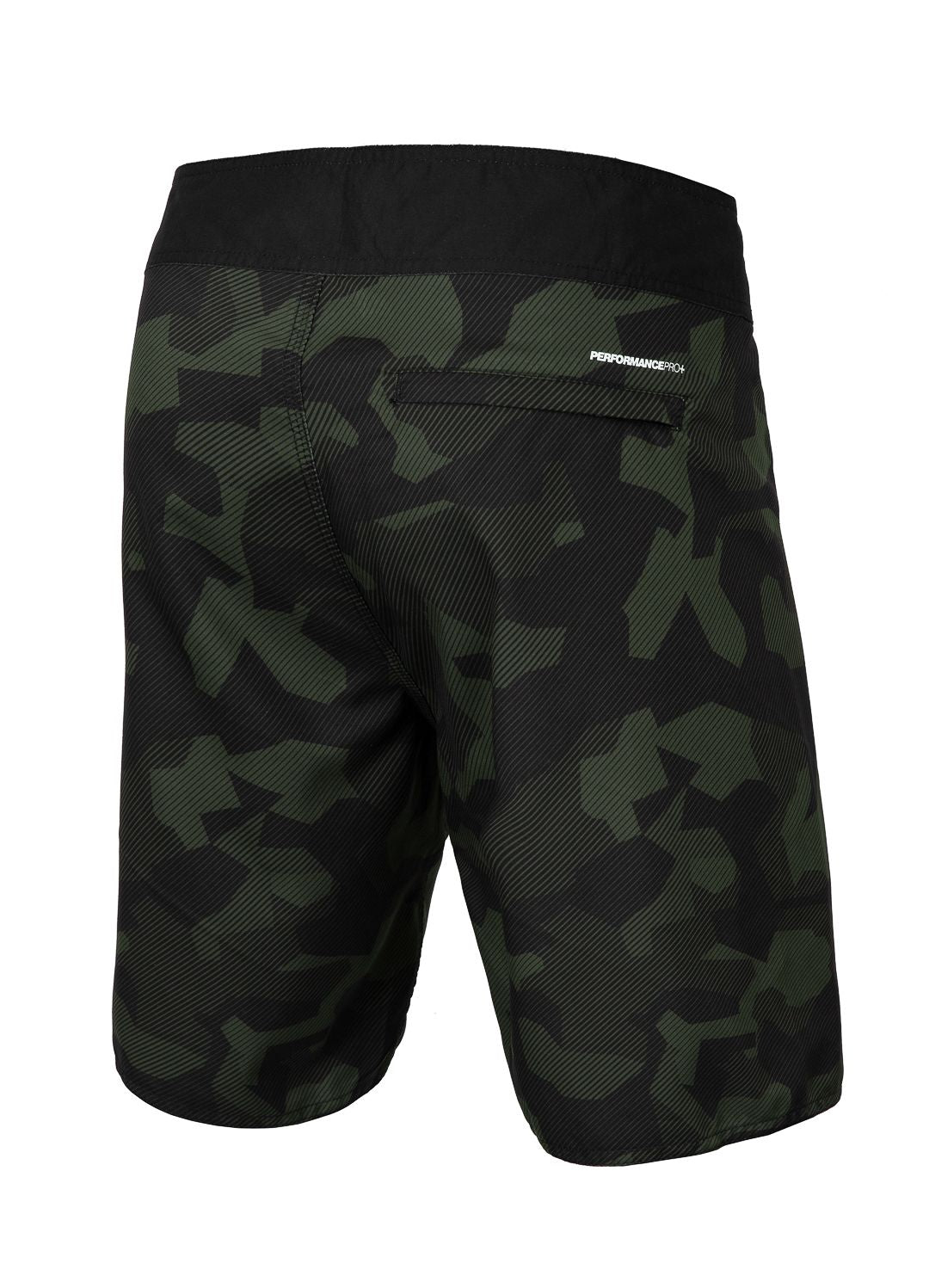 Boardshorts HILLTOP Schwarz/Oliv