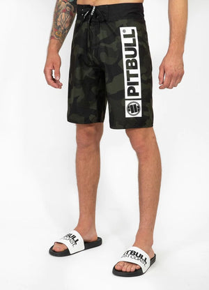 Boardshorts HILLTOP Schwarz/Oliv