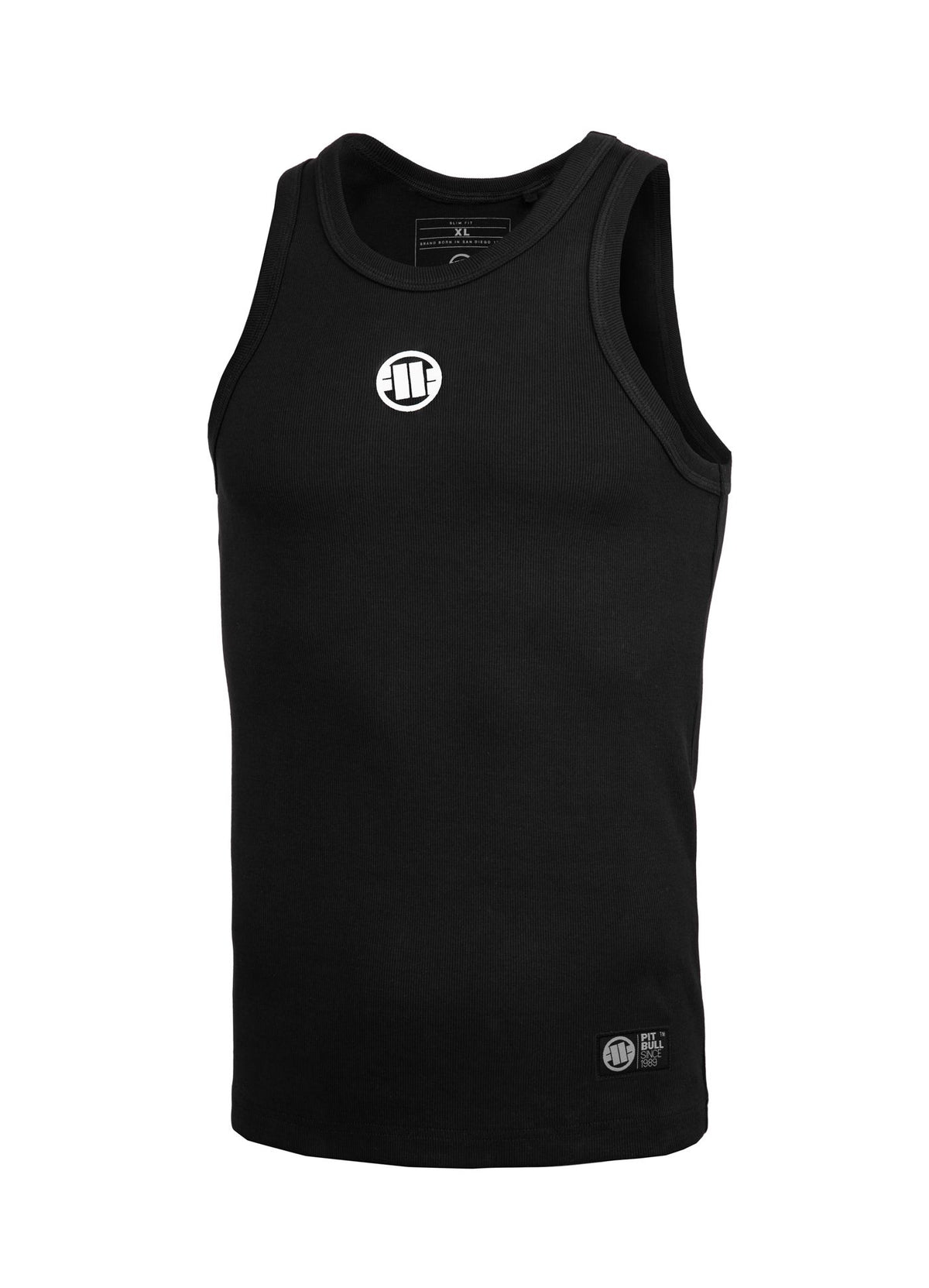 Schwarzes Tanktop mit kleinem RIB-LOGO