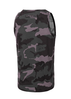 HILLTOP – Schmal geschnittenes Tanktop mit Camouflage-Muster in Schwarz