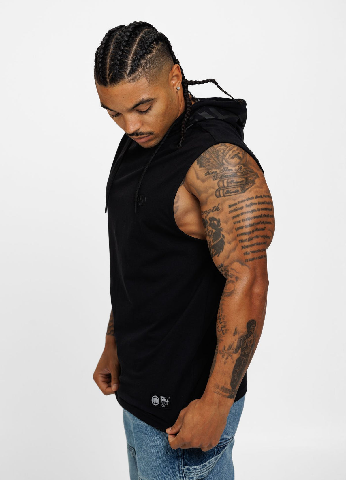 HILLTOP 210 Schwarzes Tanktop mit Kapuze